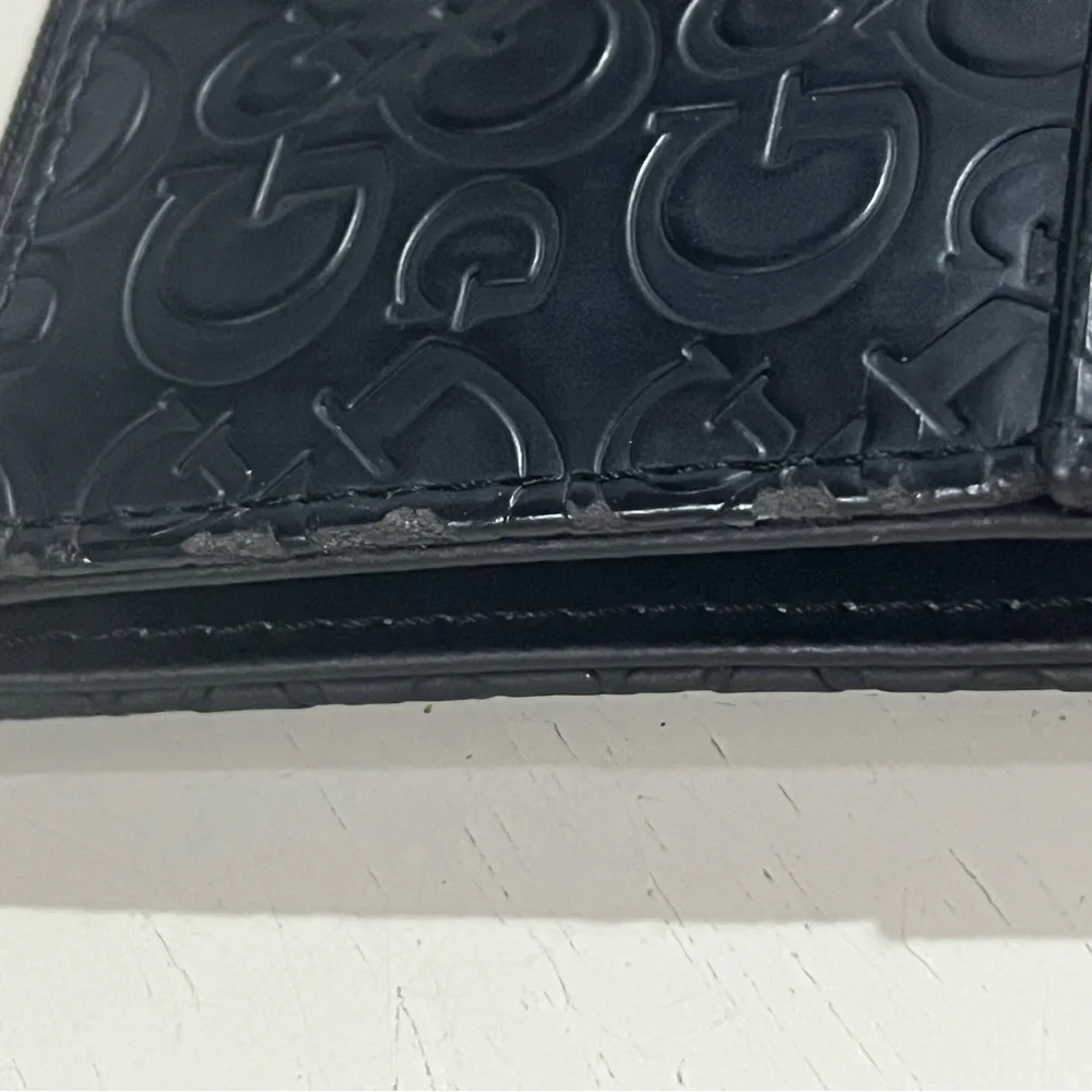 Black Guess monogram shoulder bag and wallet set